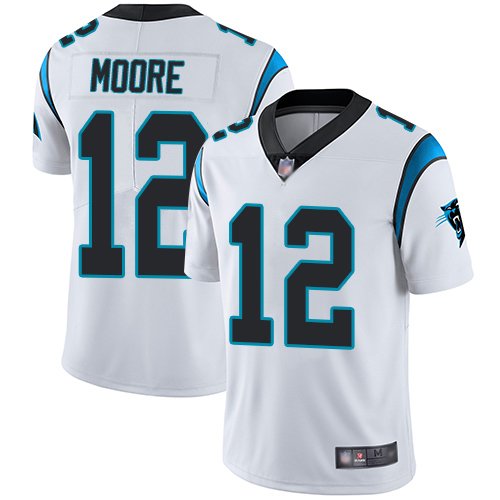 Carolina Panthers Limited White Men DJ Moore Road Jersey NFL Football #12 Vapor Untouchable->women nfl jersey->Women Jersey